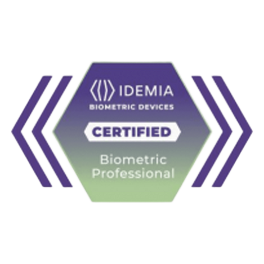 Certificado Idemia Profesional Biométrico , membresía de 2 años con acceso al módulo de ventas 24/7 a la plataforma de aprendizaje de dispositivos