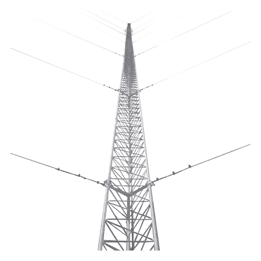 Kit de Torre Arriostrada de Piso de 36 m Altura con Tramo STZ45G Galvanizado por Inmersión en Caliente (No incluye retenida)