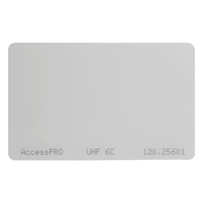 Tag UHF tipo Tarjeta para lectoras de largo alcance 900 MHZ / EPC GEN 2 / ISO 18000 6C / No imprimible / NO incluye porta tarjeta