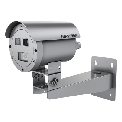 Bala IP Térmica Dual / Termico 7 mm (256 X 192) + Óptico 4 mm (4 MP) / Termométrica / Detección de Temperatura / IP68 / 30 mts IR / Antiexplosión