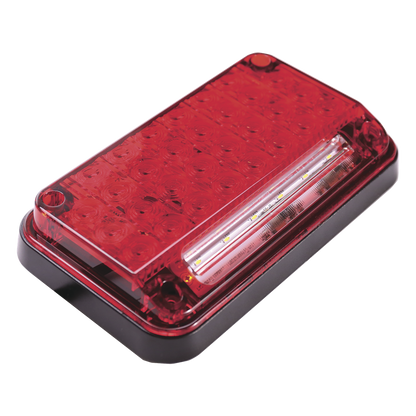 Luz de Advertencia de 7X4", Color Rojo, Con Luz de Trabajo, Ideal para Ambulancias