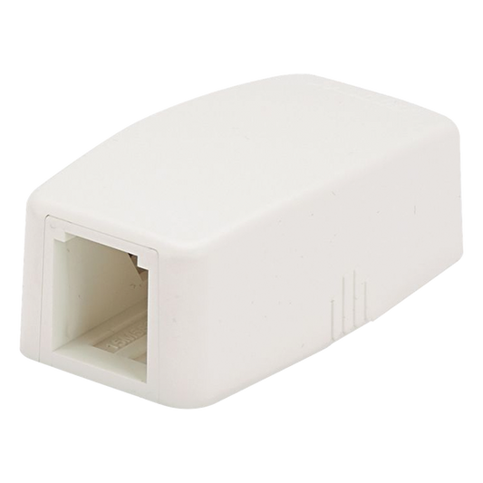 Caja de Montaje en Superficie, Para 1 Módulo Mini-Com, Color Blanco Mate