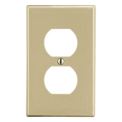 Placa de Pared para Contacto Duplex Color Marfil.