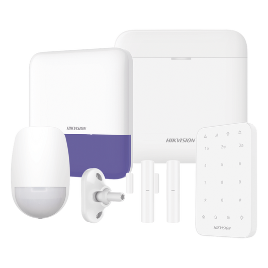 (AX PRO) KIT de Alarma AX PRO / Incluye: 1 Hub con bateria de respaldo / 1 Sensores PIR / 1 Montaje Universal para PIR / 2 Contactos Magnéticos / 1