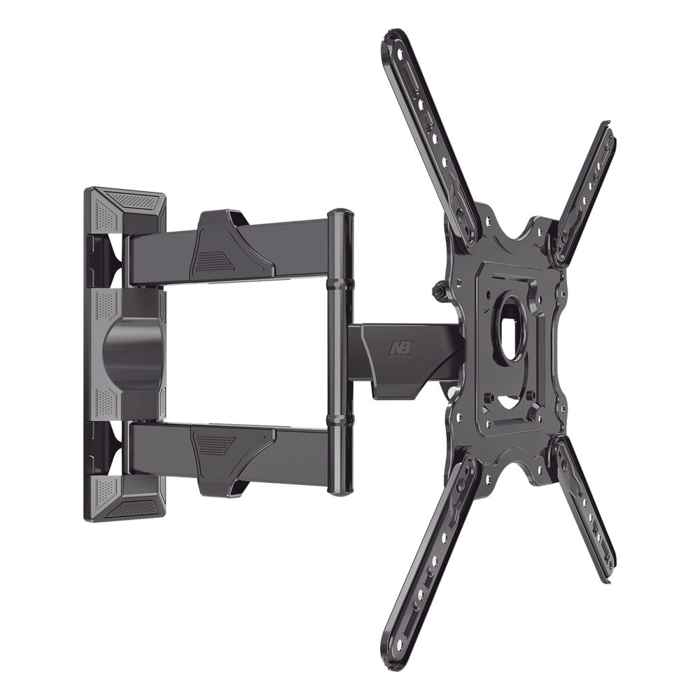 Montaje de Pared Articulado P4-NB / Pantallas de 32" a 55" / VESA 100x100 a 400x400 mm / Carga 27.2 kg (60 lbs) / Inclinación +8° a -5° / Giro 180°