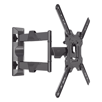 Montaje de Pared Articulado P4-NB / Pantallas de 32" a 55" / VESA 100x100 a 400x400 mm / Carga 27.2 kg (60 lbs) / Inclinación +8° a -5° / Giro 180°