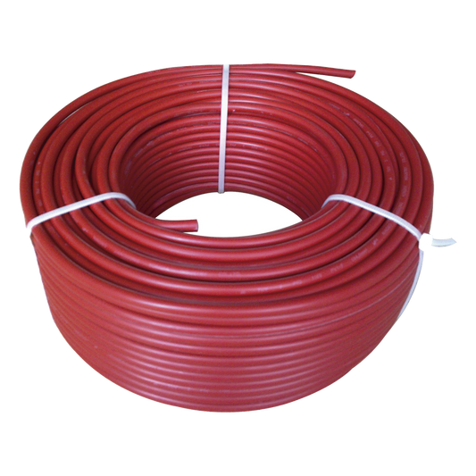 Cable Fotovoltaico Rojo / 10 mm² ( 8 AWG) / Material COBRE / 2000V / Rollo de 50 metros.