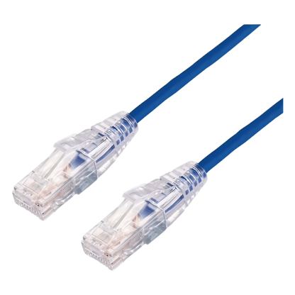 Cable de Parcheo Slim UTP Cat6A - 7 Metros (22.97 Pies) Azul, Diámetro Reducido (28 AWG)