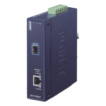 Convertidor de Medios Industrial Ethernet RJ45 10G/5G/2.5G/1G/100M a SFP+ 10GBASE-X