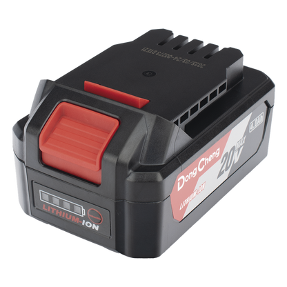 Batería de Litio 20V 4.0Ah / Indicador LED de Carga / Diseño Deslizable / Compatible con Herramientas DONGCHENG 20V