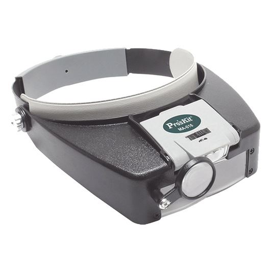 Lampara LED en correa frontal con lentes de aumento 1.8X, 2.6X y 5.8X.