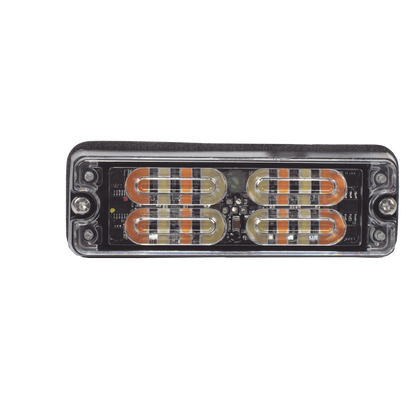 Luz Auxiliar de 16 LED, Ambar/Blanco, Lente Transparente