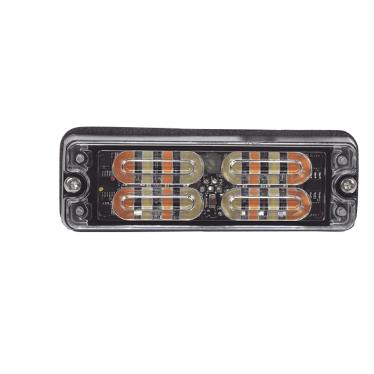Luz Auxiliar de 16 LED, Ambar/Blanco, Lente Transparente
