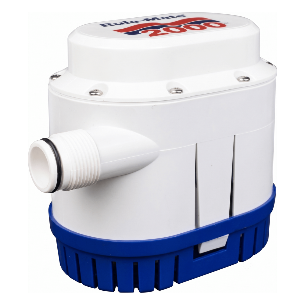Bomba de Achique Rule-Mate / 7,570 l/h (2000 GPH) / Sensor Electrónico Integrado / Conexión 1" NPT / Auto Encendido/Apagado / Programación