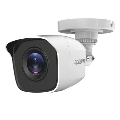 Bala TURBOHD 5 Megapíxel / Lente 2.8mm (85° de Visión) / Exterior IP66 / IR EXIR 20 mts / TVI-AHD-CVI-CVBS / Policarbonato