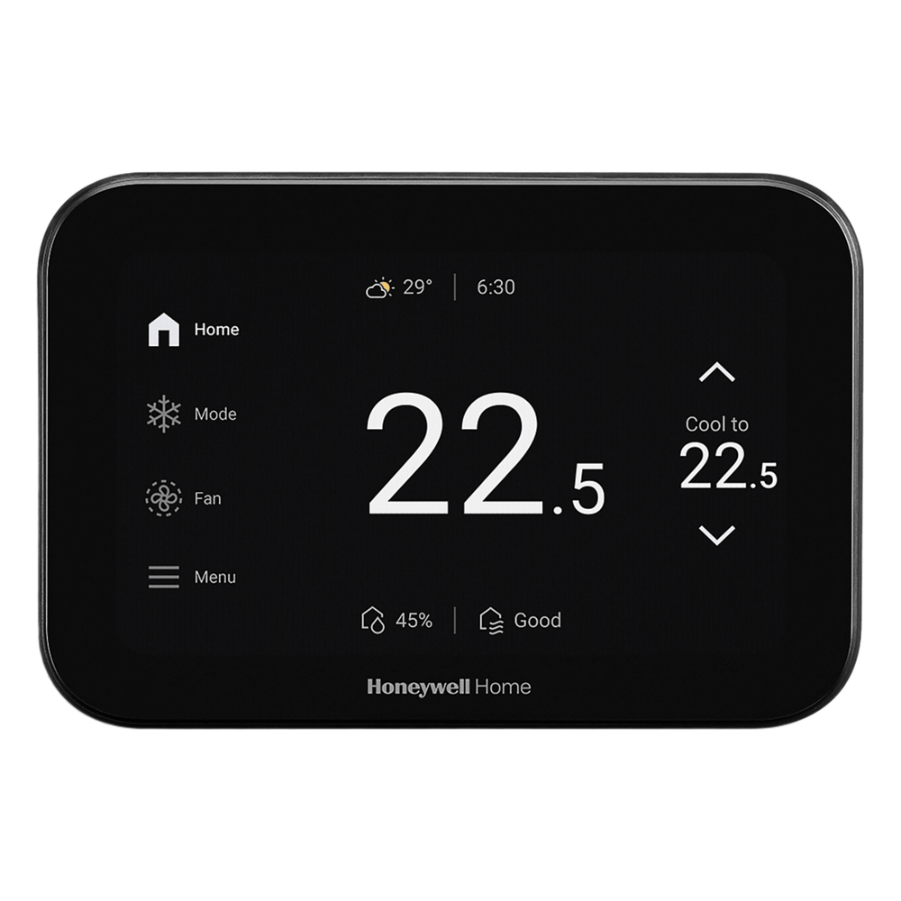 Termostato inteligente con pantalla táctil de 5 pulgadas, control de calidad de aire (IAQ), hasta 4H/2C bomba de calor, Wi-Fi, Bluetooth y Matter