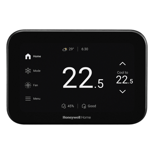 Termostato inteligente con pantalla táctil de 5 pulgadas, control de calidad de aire (IAQ), hasta 4H/2C bomba de calor, Wi-Fi, Bluetooth y Matter