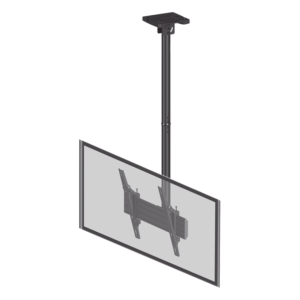 Montaje de Techo para Pantallas de 32"- 75I"| VESA 100 X 100 HASTA 400 X 400| Capacidad Máxima de Carga 50Kg