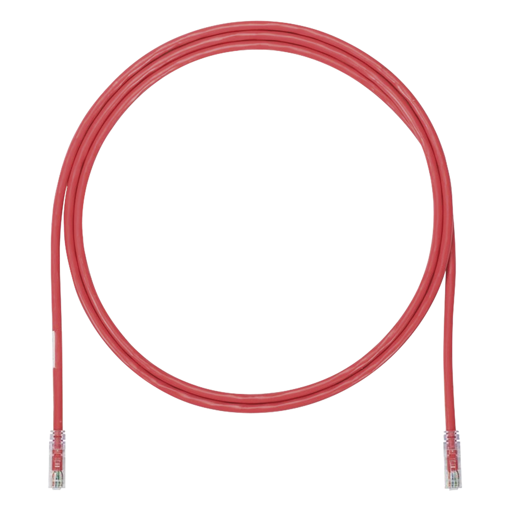 Cable de Parcheo UTP, Cat6A, 24 AWG, CM, Color Rojo, 2.13 Metros (7 Pies)