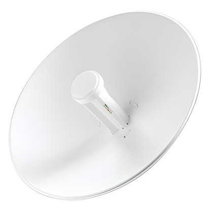 PowerBeam airMAX M5, hasta 150 Mbps, frecuencia 5 GHz (5170-5875 MHz) con antena tipo plato de 22 dBi