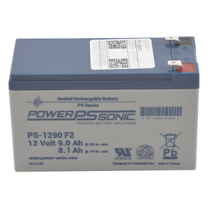 Batería 12V, 9AH, Para Respaldo, Tecnologías AGM/VRLA, 5 Años Vida Útil, Terminales F2, Reconocida UL