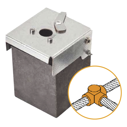 Conector Tipo T de Latón / Cable 50-70 mm² (1/0-2/0 AWG) / Alta Conductividad / Resistente a Corrosión / Unión Segura