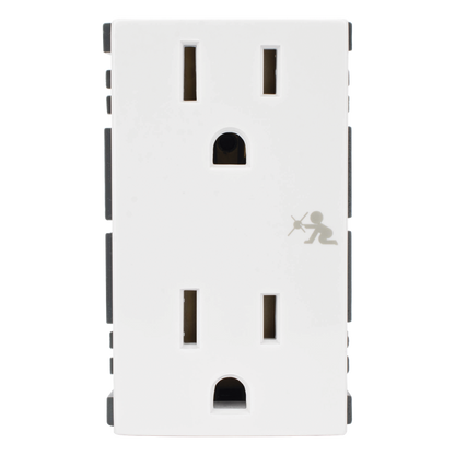 Módulo Dúplex de Contactos Eléctricos 10A 127V Color Blanco / Compatible con Cajas para Pavimento SM-CPAV-2 y SM-CPAV-4 / Requiere Adaptador