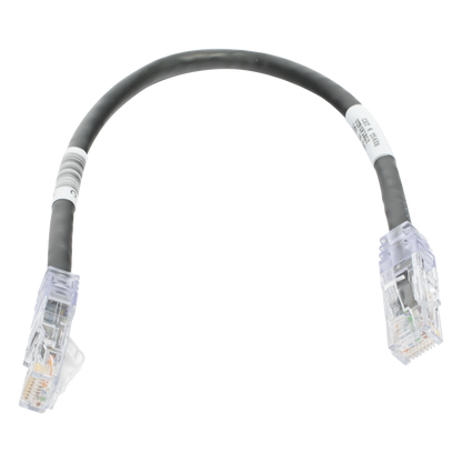 Cable de Parcheo TX6, UTP Cat6, 24 AWG, CM, Color Negro, 0.3 Metros (1 Pie)