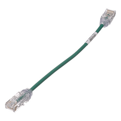 Cable de Parcheo TX6, UTP Cat6, Diámetro Reducido (28AWG), Color Verde, 20.2 cm (8 Pulgadas)