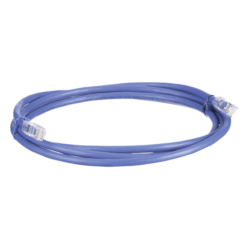 Cable de Parcheo UTP, Cat6A, 24 AWG, CM, Color Azul, 1.52 Metros (5 Pies)