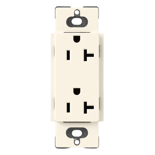 Contacto dúplex de pared Claro 20 A 125 V, acabado Satin Colors, color biscuit