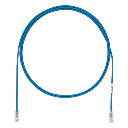 Cable de Parcheo UTP Cat6A, CM/LSZH, Diámetro Reducido (28AWG), Color Azul, 2.13 Metros (7 Pies)