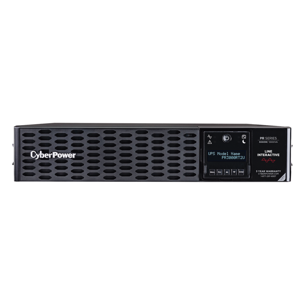 UPS de 3000 VA/3000 W, Topología Línea Interactiva, Entrada 120 Vca NEMA L5-30P, Onda Senoidal Pura, Torre o Rack 2 UR, Con 8 Tomas NEMA 5-20R y 1