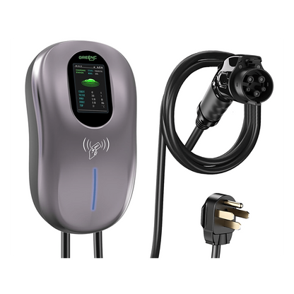 Estación de Carga para Vehículos Eléctricos / 40 A / 9.6 kW / Conector Tipo 1 (SAE J1772) / 110-240 V AC / Pantalla LCD 4.3 in (10.9 cm) / WiFi / APP