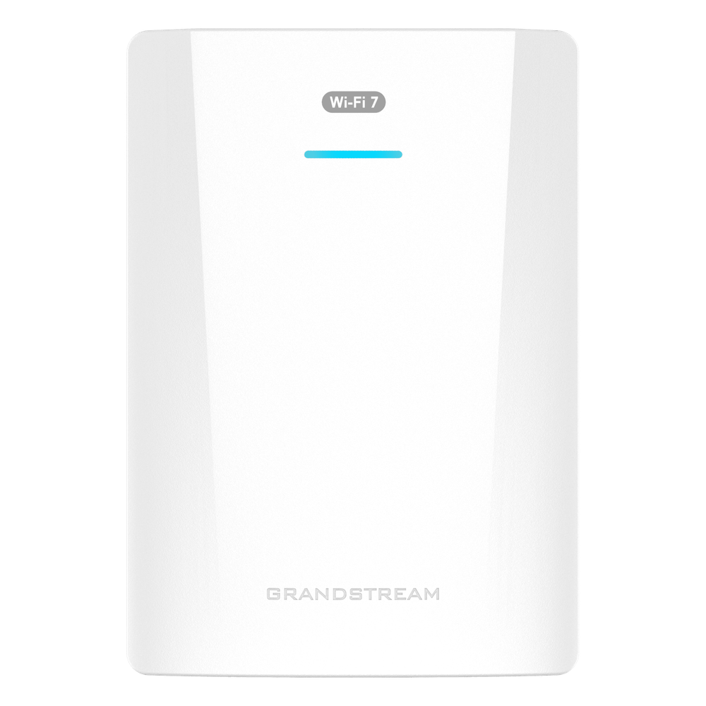 Punto de Acceso Wi-Fi 7 para Pared / GWN7670WM / MIMO 2x2:2 DL-UL OFDMA / Modulación 4096 QAM / 2.5G Ethernet PoE+ / Hasta 256 Clientes / QoS
