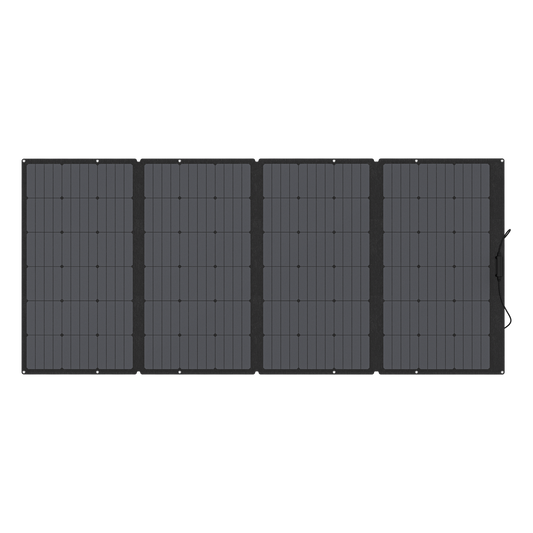 Módulo Solar Portátil y Flexible de 400W Recomendado para Estaciones Portátiles EcoFlow / Ajuste de Ángulo / Carga Eficiente / Conector XT60