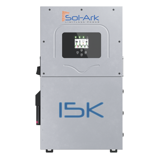 Inversor Hibrido SOL-ARK, 15 Kw, 220 Vcc, Fase Dividida, IP65, Entrada de Baterías a 48 Vcc