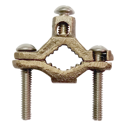 Conector Tubo a Cable / Bronce 100% / Tubo hasta 1 1/4 in / Cable 4 AWG / Aterrizaje Torres TZ / Sin Soldadura