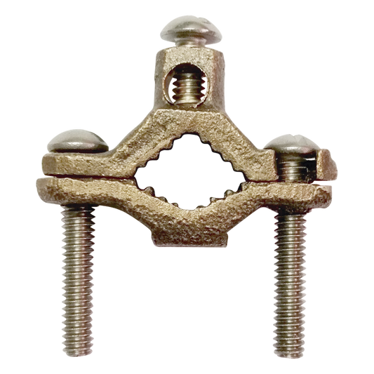 Conector Tubo a Cable / Bronce 100% / Tubo hasta 1 1/4 in / Cable 4 AWG / Aterrizaje Torres TZ / Sin Soldadura