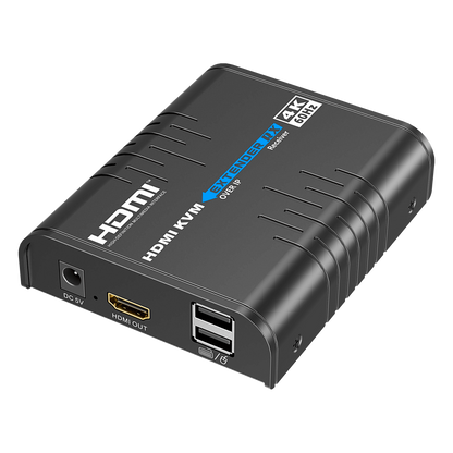 Extensor KVM HDMI 4K a 60 Hz | Transmisión hasta 120 mts con CAT6 | Resolución 4096x2160@60Hz | Ancho de Banda 18Gbps | HDCP1.4 y HDCP2.2 | Latencia