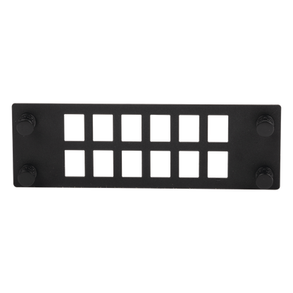 Placa Para 12 Adaptadores de Fibra Óptica, Uso con Gabinetes FPONE3 y FPONE4