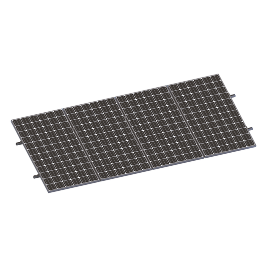 Kit De Minirieles Para Panel Solar Arreglo 1X4 Para Instalación Plano En Lámina