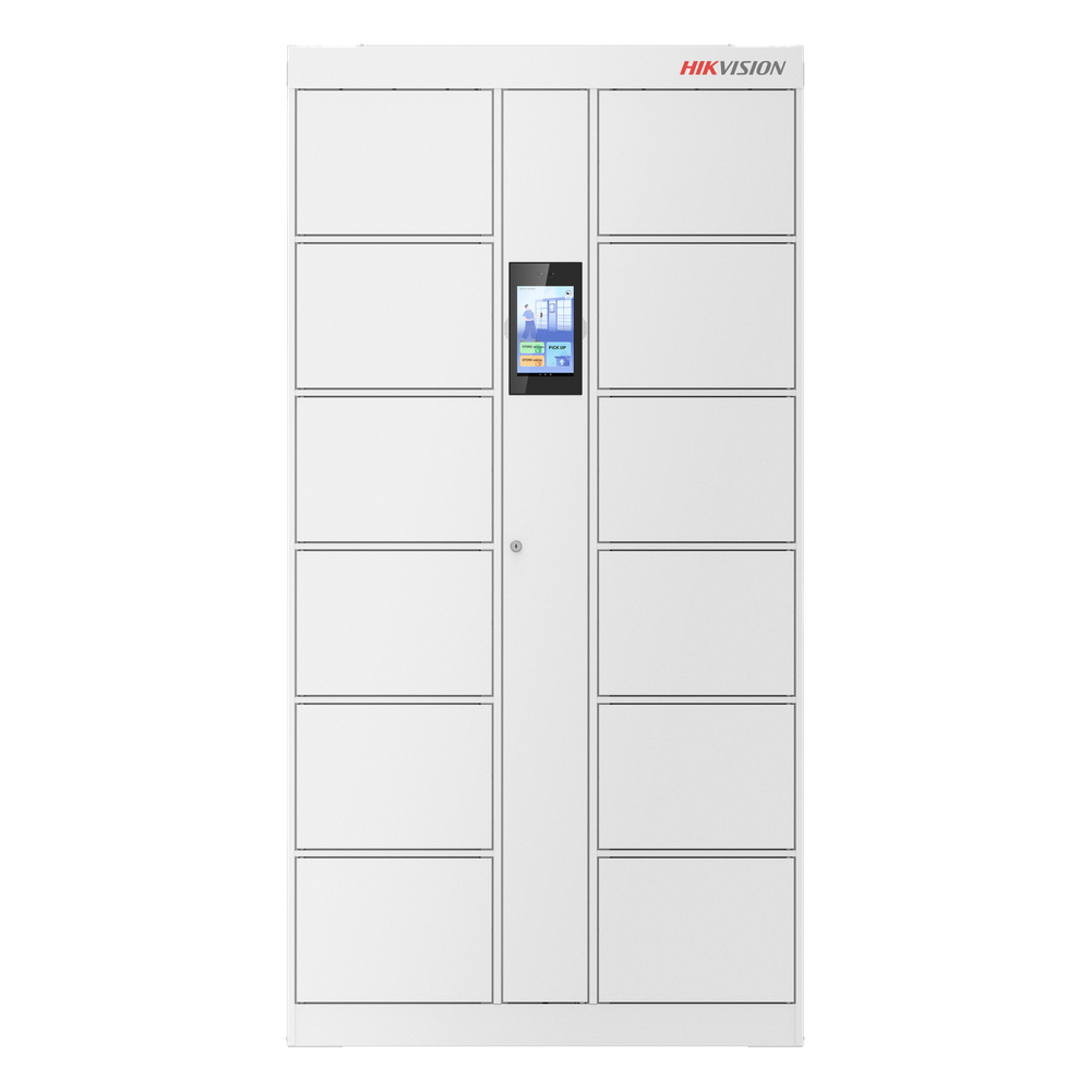 Locker Inteligente de 12 Espacios con Reconocimiento Facial de 8" / MAESTRO / 20,000 Rostros / Expansión hasta 16 Lockers / Pantalla Táctil / Modos