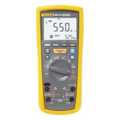 Multímetro de Aislamiento 0.01 M&Omega; - 2G&Omega; . Prueba de 50V - 1000V. Compatible con FLUKE CONNECT