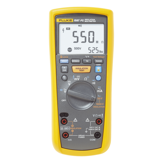 Multímetro de Aislamiento 0.01 M&Omega; - 2G&Omega; . Prueba de 50V - 1000V. Compatible con FLUKE CONNECT