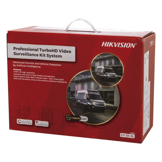 [Dual Light] Kit TurboHD 3K (5 Megapixel) / DVR 4 Canales / 4 Cámaras Bala para Exterior y Metal / Micrófono Integrado / Accesorios de Interconexión