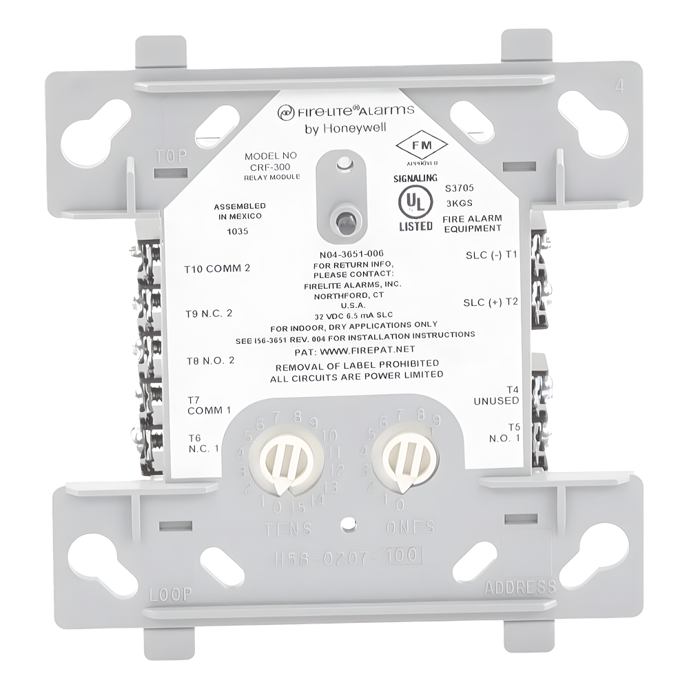 Módulo de relevador direccionable con doble salida de contacto seco tipo C para dispositivos auxiliares