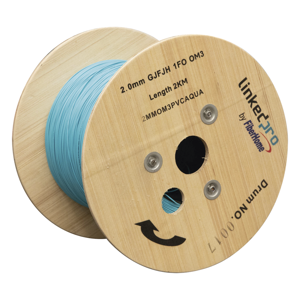 Fibra Óptica Multimodo OM4, 2 mm, Simplex, Tight Buffer (900 micras), Precio Por Metro, (Hasta 2000 Metros en un Solo Tramo de Cable)