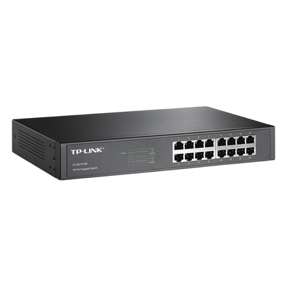 Switch Gigabit no administrable de 16 puertos 10/100/1000 Mbps para escritorio/rack