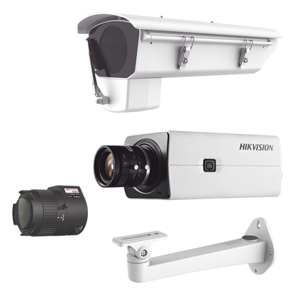 Kit de Cámara IP con Gabinete para Cuartos Frios con Ventilador, Calefacción y Parabrisas Incluye Lente varifocal